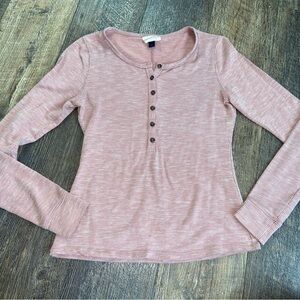 Universal Thread Mauve Button-Up Henley